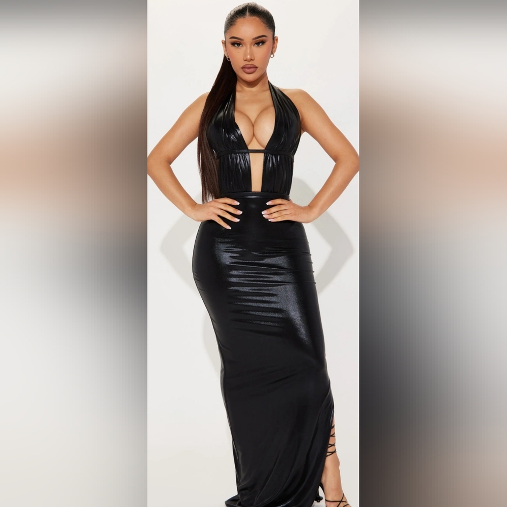 Thalia Metalic Maxi Dress